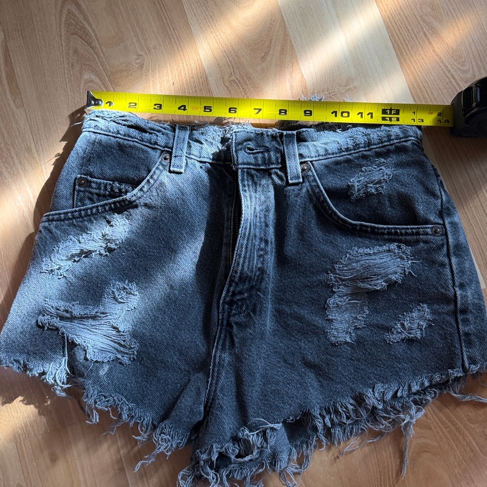 Levi's Gray Distressed jean shorts